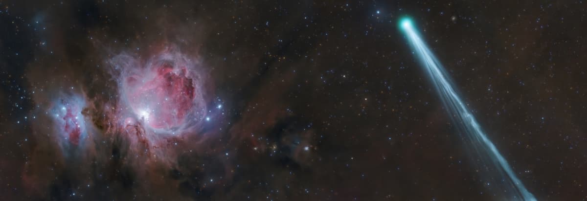 The Conjunction of Comet R3 PanSTARRS and the Orion Nebula