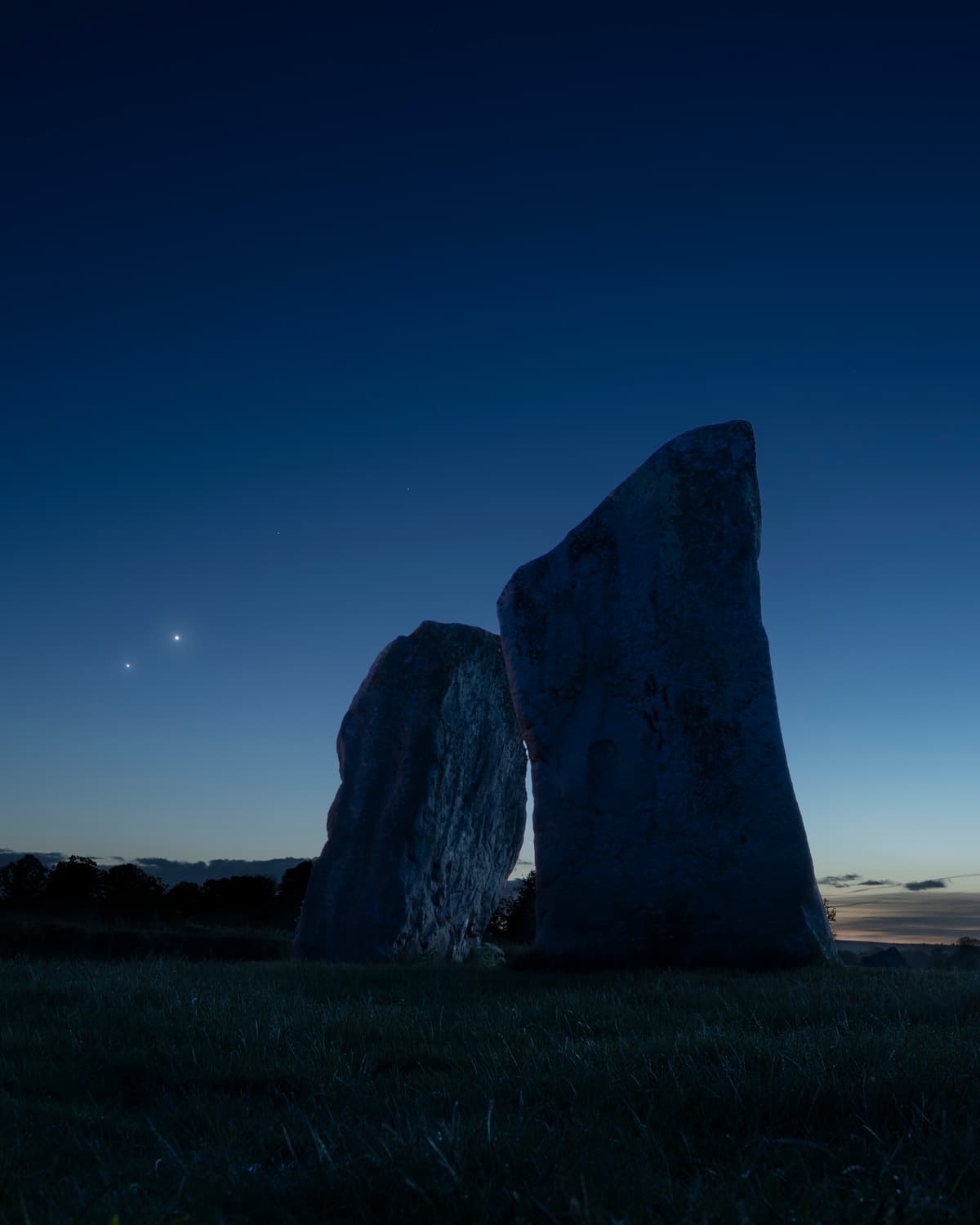 Venus and Jupiter: Conjunction from Avebury